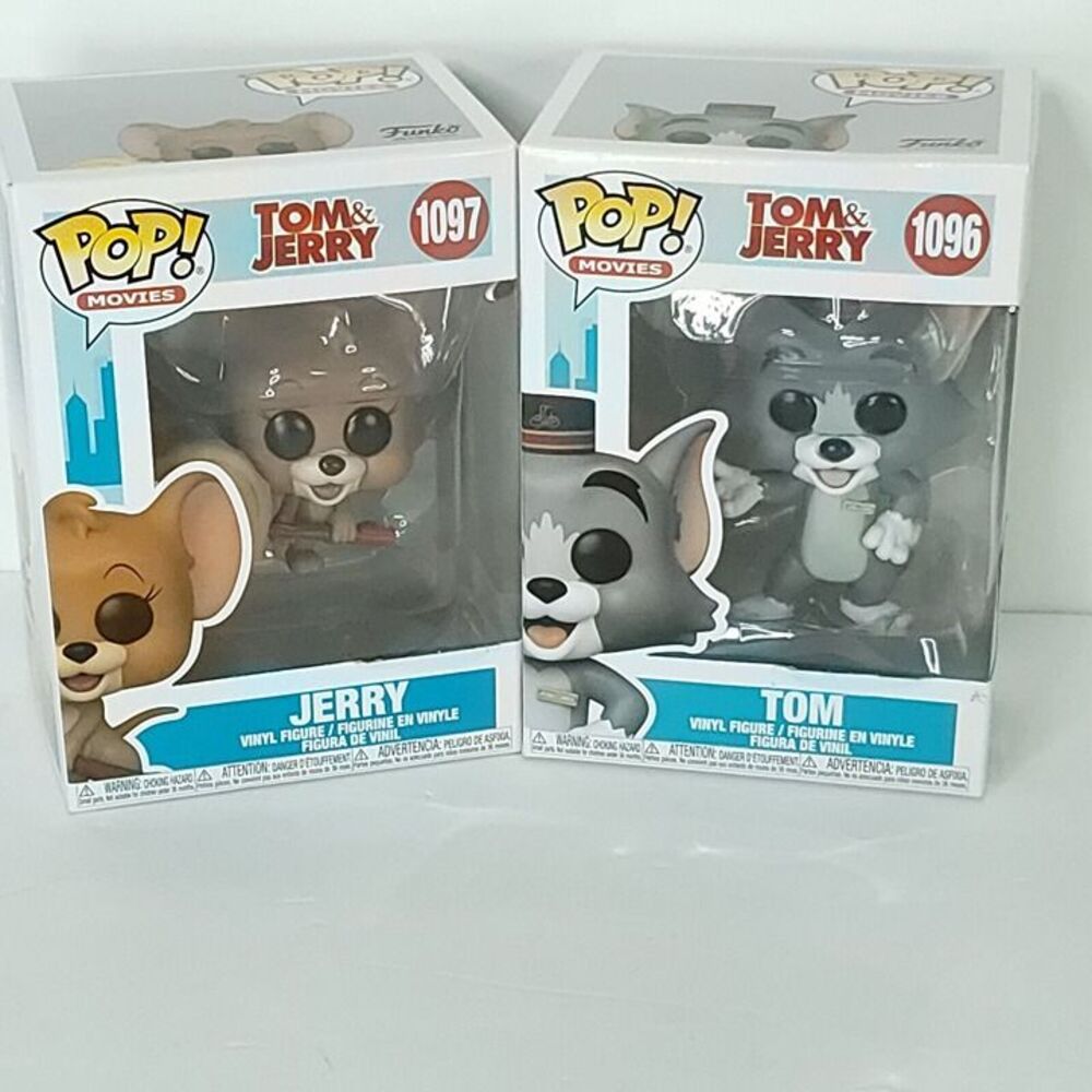 Funko Pop Vinyl Figures Movie Tom & Jerry Tom #1096 and Jerry #1097 Set New